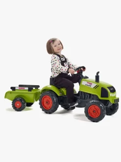 Pedal- & Gåbiler-Falk Pedaltraktor med Trailer, Grøn