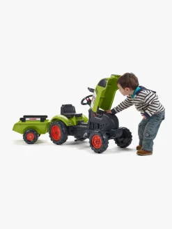 Pedal- & Gåbiler-Falk Pedaltraktor med Trailer, Grøn