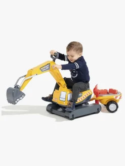 Udelegetøj-Falk Ride-on-gravemaskine Super Builder inkl. Anhænger, Gul