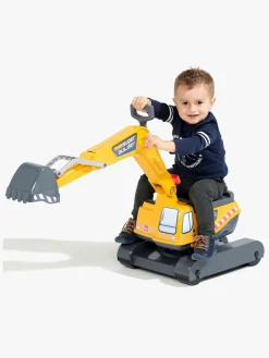 Udelegetøj-Falk Ride-on-gravemaskine Super Builder, Gul