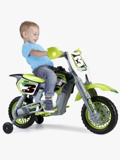 Elbiler & -Køretøjer-FEBER Elmotorcykel til Motocross, Grøn/Sort Grøn/Sort/Hvid