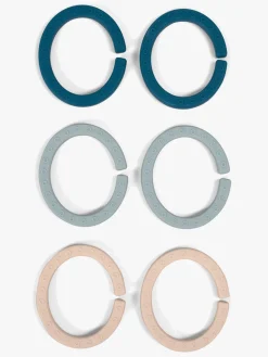 Babylegetøj-FILIBABBA Ringe Silikone, Blå