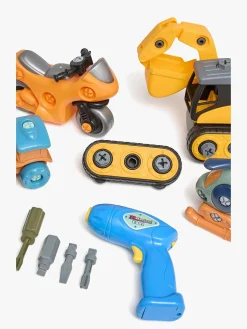 Babylegetøj-Fippla Lær & Opdag Kasse Transportmiddel med Skruetrækker Flerfarvet