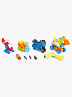 Babylegetøj-Fippla Lær & Opdag Køretøjer m. Skruetrækker Flerfarvet