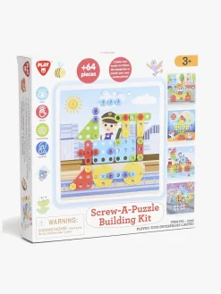 Spil & Puslespil-Fippla Screw A Puzzle Building Kit Børnepuslespil 64 Dele