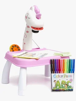 Kreativt Legetøj-Fippla Tegnetavle med Projektør & Lys, Pink Lyserød