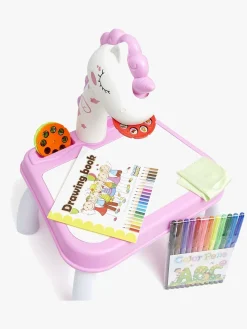 Kreativt Legetøj-Fippla Tegnetavle med Projektør & Lys, Pink Lyserød