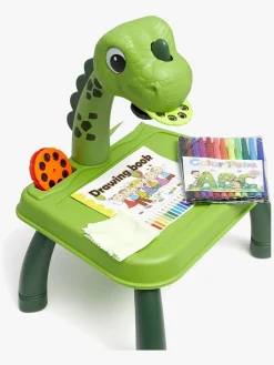 Kreativt Legetøj-Fippla Tegnetavle med Projektor & Lys Dinosaur Grøn