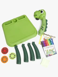 Kreativt Legetøj-Fippla Tegnetavle med Projektor & Lys Dinosaur Grøn