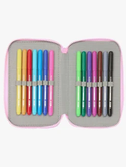 Kreativt Legetøj-DisneyFrozen Frozen Cool Days Tredelt Penalhus, Lyserød/Turkis Lyserød/Blå