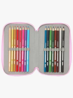 Kreativt Legetøj-DisneyFrozen Frozen Cool Days Tredelt Penalhus, Lyserød/Turkis Lyserød/Blå