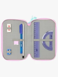 Kreativt Legetøj-DisneyFrozen Frozen Cool Days Tredelt Penalhus, Lyserød/Turkis Lyserød/Blå