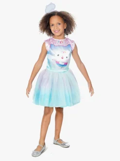 Kostumer & Udklædning-GabbysDollhouse Gabby's Dollhouse Deluxe Cakey Cat Kostume med Hårbånd