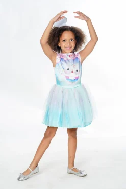 Kostumer & Udklædning-GabbysDollhouse Gabby's Dollhouse Deluxe Cakey Cat Kostume med Hårbånd