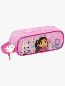 Kreativt Legetøj-GabbysDollhouse Gabby's Dollhouse Dobbelt Penalhus Party, Lyserød