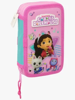 Kreativt Legetøj-GabbysDollhouse Gabby's Dollhouse Dobbelt Penalhus, Pink