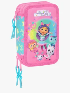 Kreativt Legetøj-GabbysDollhouse Gabby's Dollhouse Penalhus med 3 Rum 37pcs, Confetti
