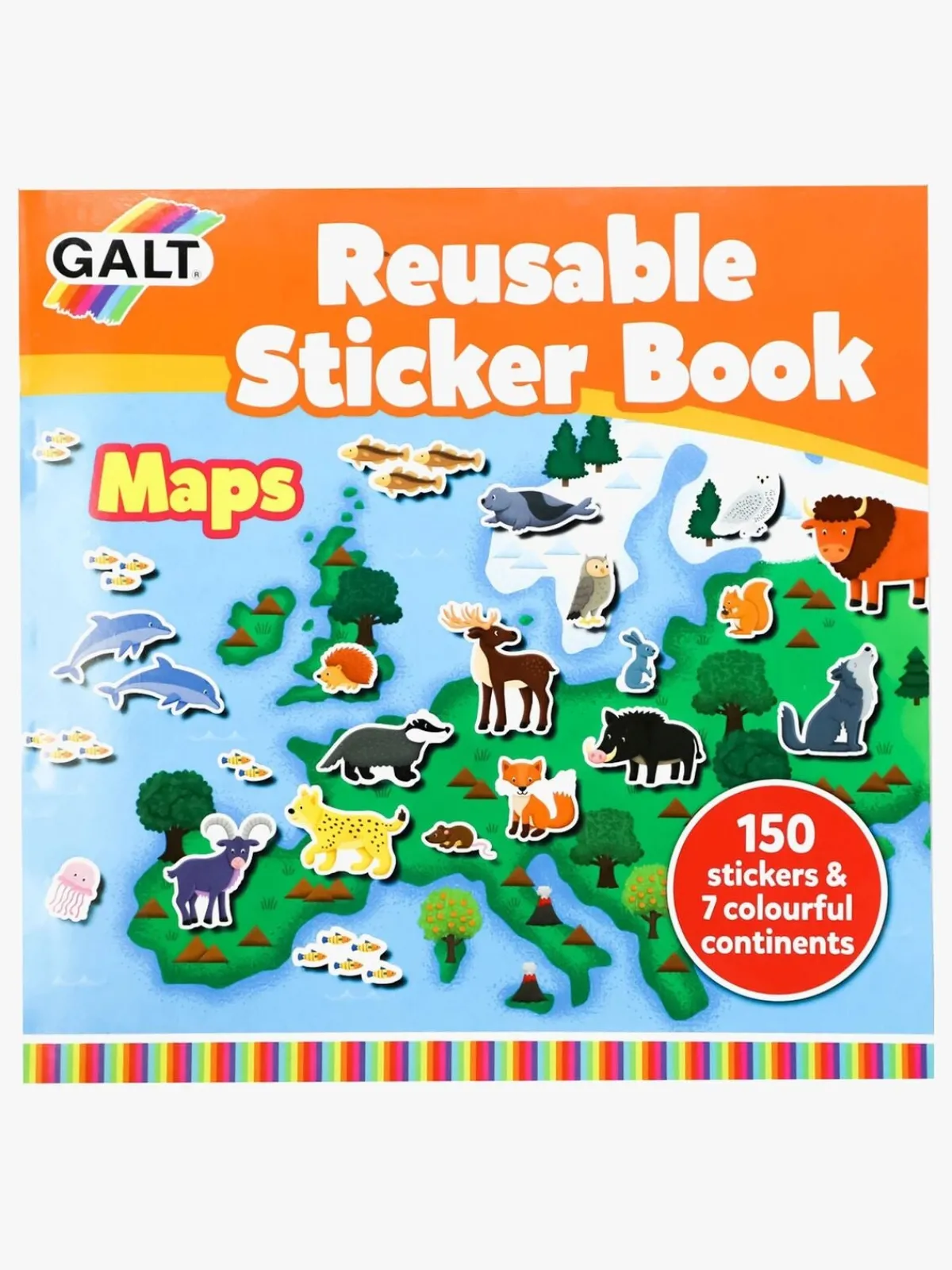 Kreativt Legetøj-Galt Klistermærkebog Genanvendelig Kort