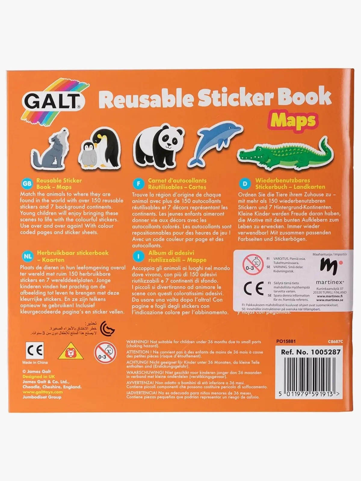 Kreativt Legetøj-Galt Klistermærkebog Genanvendelig Kort