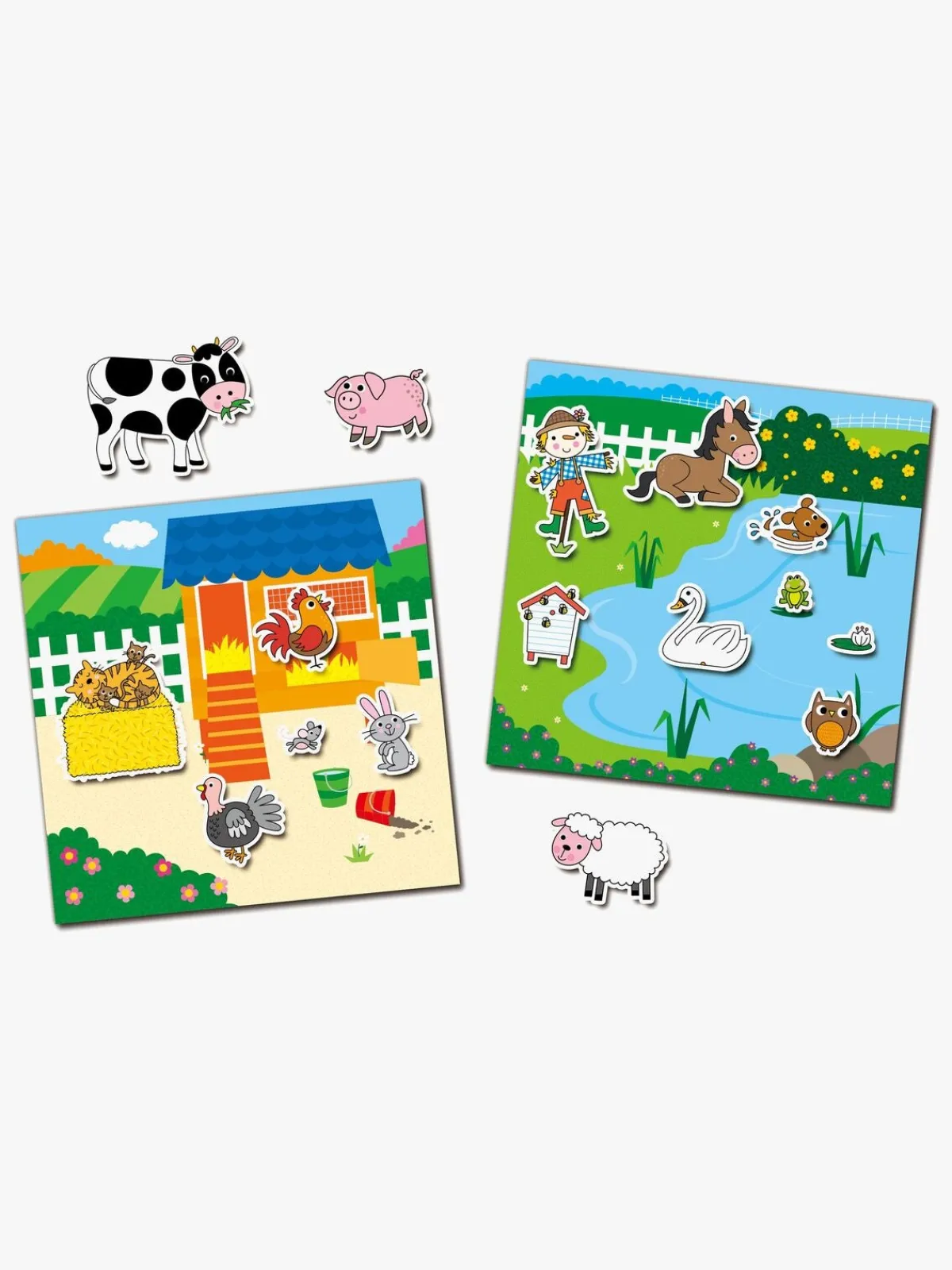 Kreativt Legetøj-Galt Klistermærkebog Genanvendelig Bondegård