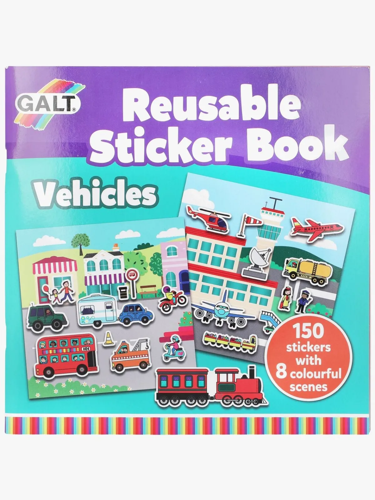 Kreativt Legetøj-Galt Klistermærkebog Genanvendelig Transportmiddel