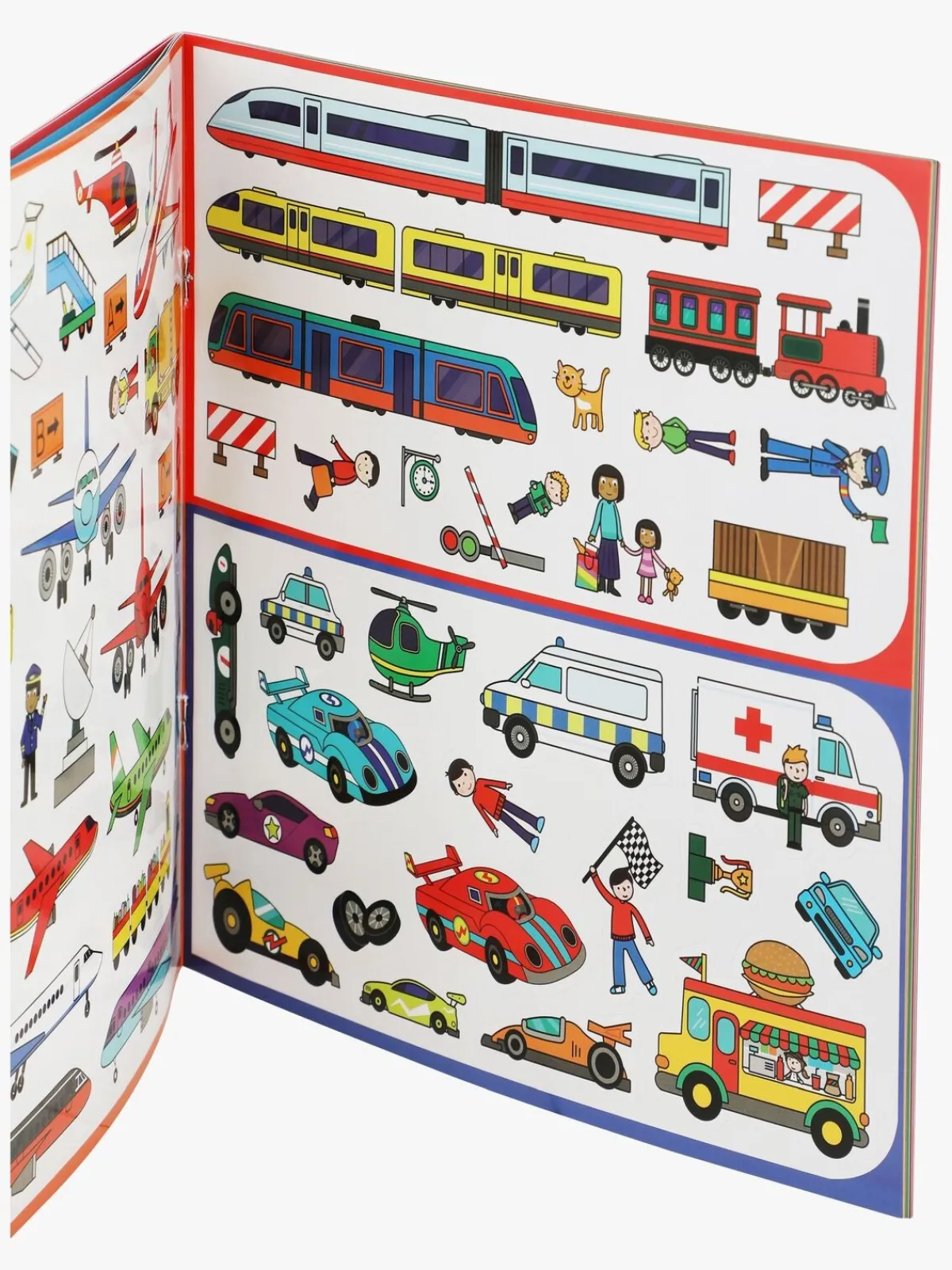 Kreativt Legetøj-Galt Klistermærkebog Genanvendelig Transportmiddel