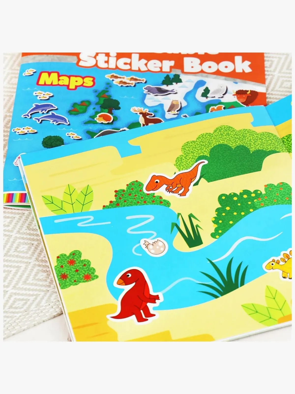 Kreativt Legetøj-Galt Klistermærkebog Genanvendelig Dinosaur