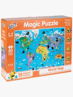Spil & Puslespil-Galt Magisk Puslespil Verdenskort 50 Brikker