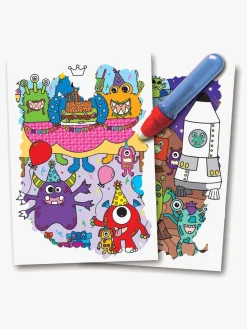 Kreativt Legetøj-Galt Water Magic Malebog Monstre og Rumvæsner