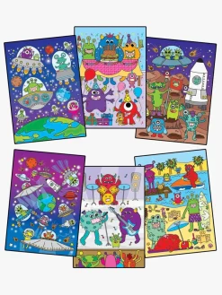 Kreativt Legetøj-Galt Water Magic Malebog Monstre og Rumvæsner