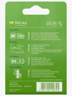 Elektronik & Media-GPBatterier GP Batterier ReCyko AA 4-pak