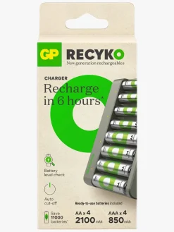 Elektronik & Media-GPBatterier GP Batterier Recyko E821 8-Slot Charger, 4 AA + 4 AAA