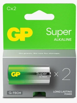 Elektronik & Media-GPBatterier GP Super Alkaline G-TECH C/LR14 Batterier 2-Pak