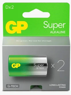 Elektronik & Media-GPBatterier GP Super Alkaline G-TECH D/LR20 Batterier 2-Pak