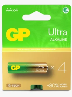 Elektronik & Media-GPBatterier GP Ultra Alkaline G-TECH AA/LR6 Batterier Svanemærket 4-Pak