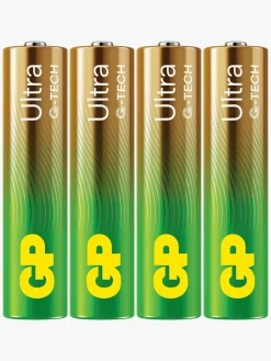 Elektronik & Media-GPBatterier GP Ultra Alkaline G-TECH AAA/LR03 Batterier Svanemærket 4-Pak