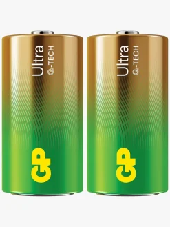 Elektronik & Media-GPBatterier GP Ultra Alkaline G-TECH C/LR14 Batterier Svanemærket 2-Pak
