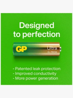 Elektronik & Media-GPBatterier GP Ultra Alkaline G-TECH D/LR20 Batterier Svanemærket 2-Pak