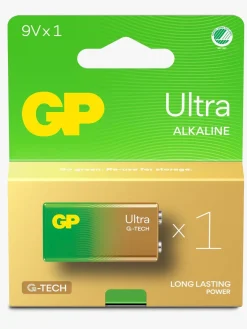 Elektronik & Media-GPBatterier GP Ultra Alkaline G-TECH 9V Batteri Svanemærket 1-Pak
