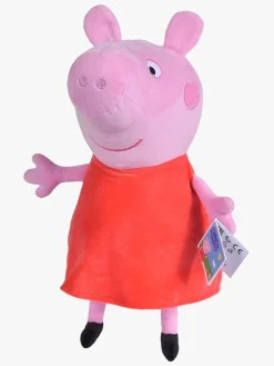 Dukker & Bamser-PeppaPig Gurli Gris Bamse, 33cm Rød/Lyserød