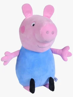 Dukker & Bamser-PeppaPig Gurli Gris Bamse George, 31cm Lyserød/Blå