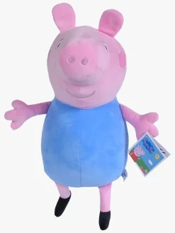 Dukker & Bamser-PeppaPig Gurli Gris Bamse George, 31cm Lyserød/Blå