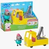 Legetøjsfigurer-PeppaPig Gurli Gris Bedstefar Hund Bjærgningsbil