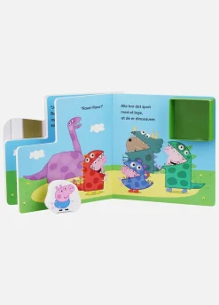 Bøger-PeppaPig Gurli Gris Bog med Træfigurer - Dinosaurfest