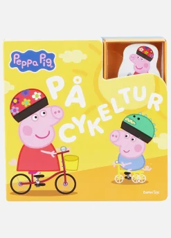 Bøger-PeppaPig Gurli Gris Bog med Træfigurer - På Cykeltur