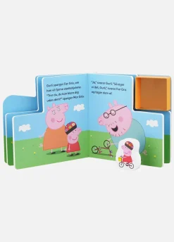 Bøger-PeppaPig Gurli Gris Bog med Træfigurer - På Cykeltur
