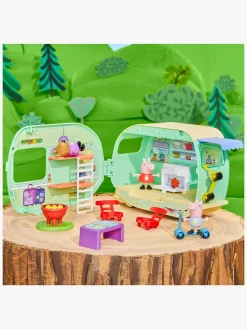 Legetøjsfigurer-PeppaPig Gurli Gris Campingvogn Legesæt med Figurer