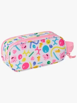 Kreativt Legetøj-PeppaPig Gurli Gris 3D Dobbelt Penalhus, Blå/Pink