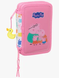 Kreativt Legetøj-PeppaPig Gurli Gris  Fyldt Dobbelt Penalhus 29 Dele, Baby Pig