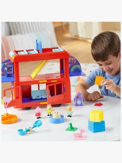 Legetøjsfigurer-PeppaPig Gurli Gris Legesæt 2-i-1 Partybus